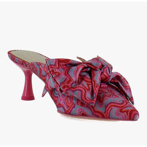 Circus NY Sam Edelman Sz 9 Fiona Mule‎ Bow Slip On Pink Multi Blue Womens
